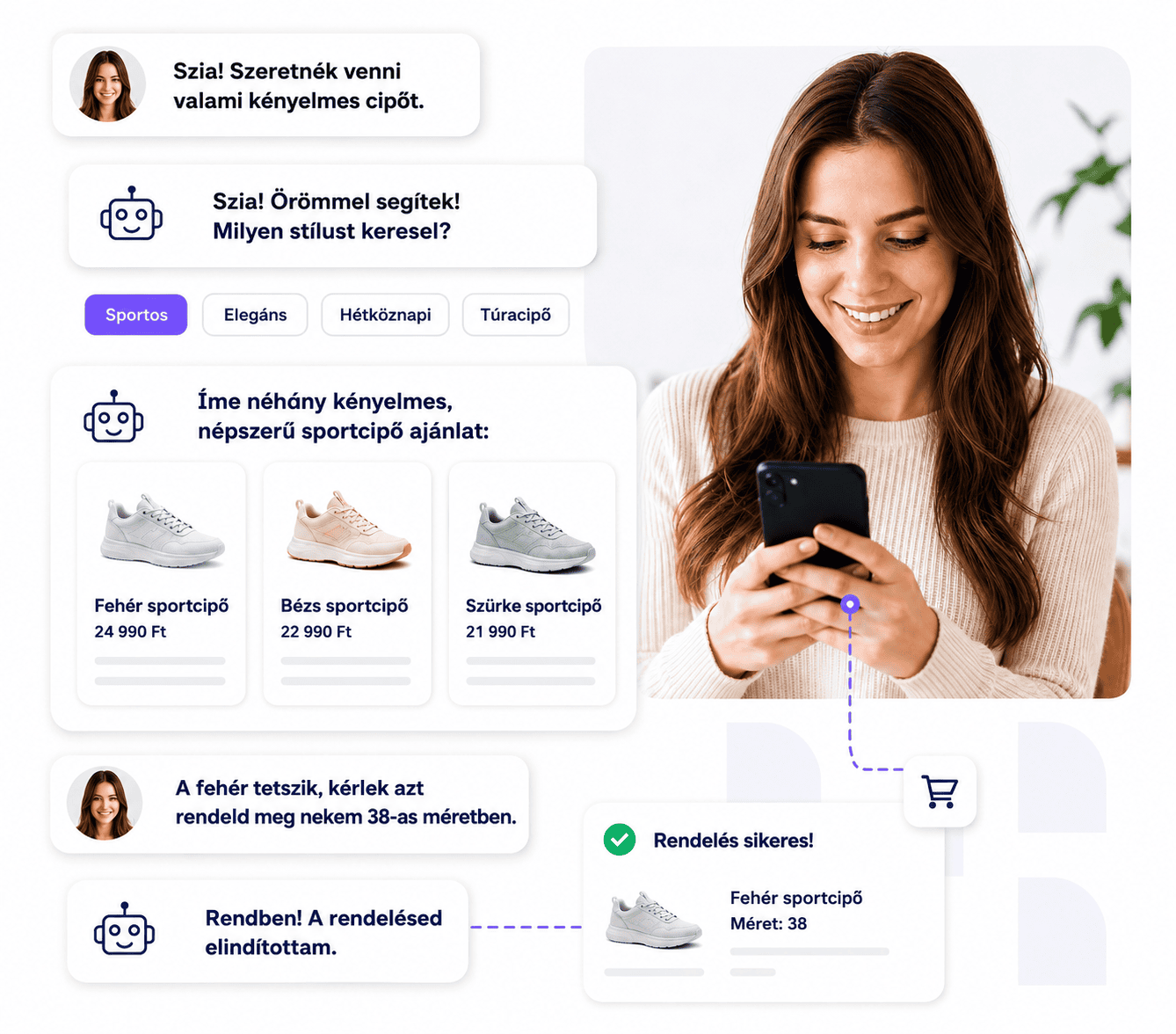 Weboldal készítés AI chatbottal – Kiss-Holhós Webdesign demó