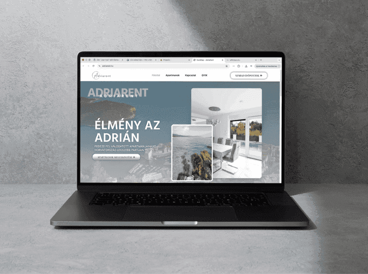 adriarent.hu – weboldal referencia munka