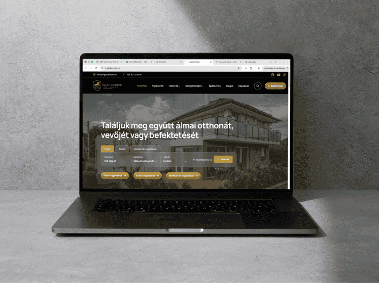 ingatlanrider.hu – weboldal referencia munka